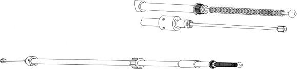 CEF CT02131 - Тросик, cтояночный тормоз autosila-amz.com