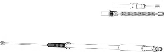 CEF CT02174 - Тросик, cтояночный тормоз autosila-amz.com