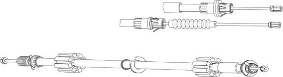 CEF FO02192 - Тросик, cтояночный тормоз autosila-amz.com