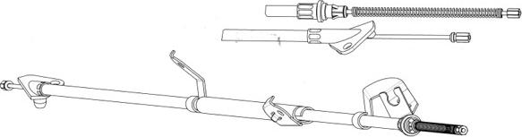 CEF PU02219 - Тросик, cтояночный тормоз autosila-amz.com