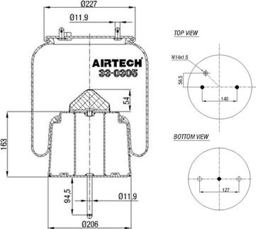 C.E.I. 262578 - Кожух пневматической рессоры autosila-amz.com