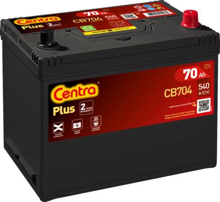 CENTRA CB704 - Plus аккумулятор 12V 70Ah 540A ETN 0(R+) Korean B1+B6 270x173x222 17,4 autosila-amz.com