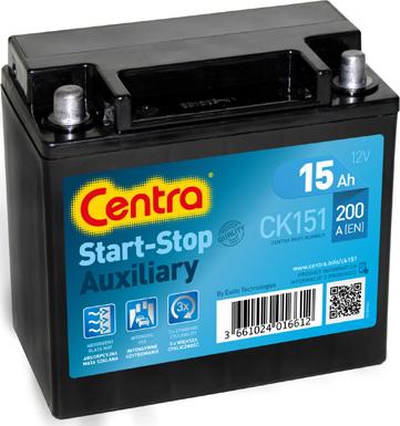 CENTRA CK151 - Стартерная аккумуляторная батарея, АКБ autosila-amz.com