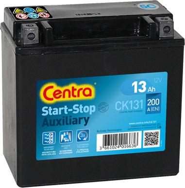 CENTRA CK131 - Стартерная аккумуляторная батарея, АКБ autosila-amz.com
