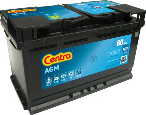 CENTRA CK800 - Аккумулятор AGM Start&Stop 12V 80Ah 800A ETN 0(R+) B13 315x175x190 23,5kg autosila-amz.com