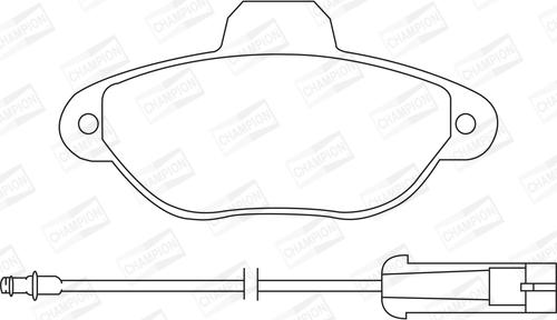 Champion 571523CH - Комплект тормозных колодок, дисковый тормоз autosila-amz.com