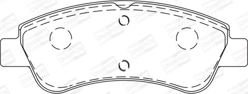 Champion 573030CH - Комплект тормозных колодок, дисковый тормоз autosila-amz.com