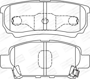 Champion 572547CH - Тормозные колодки, дисковые, комплект autosila-amz.com