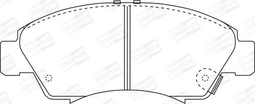 Champion 572324CH - Комплект тормозных колодок, дисковый тормоз autosila-amz.com