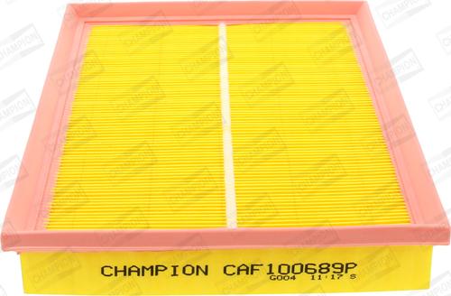 Champion CAF100689P - Воздушный фильтр, двигатель autosila-amz.com