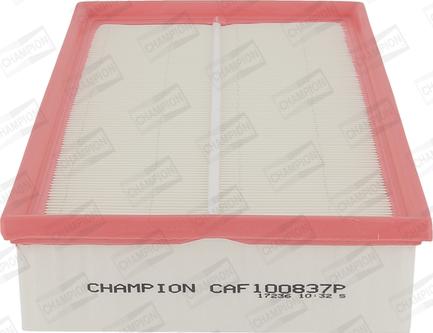 Champion CAF100837P - Воздушный фильтр, двигатель autosila-amz.com