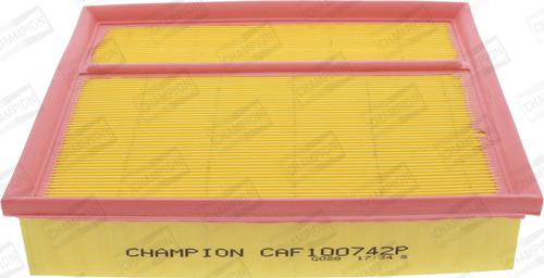 Champion CAF100742P - Воздушный фильтр, двигатель autosila-amz.com