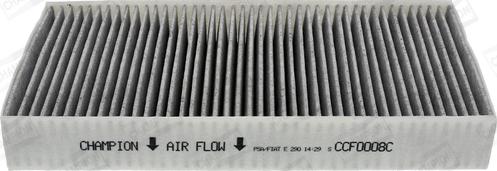 Champion CCF0008C - Фильтр воздуха в салоне autosila-amz.com