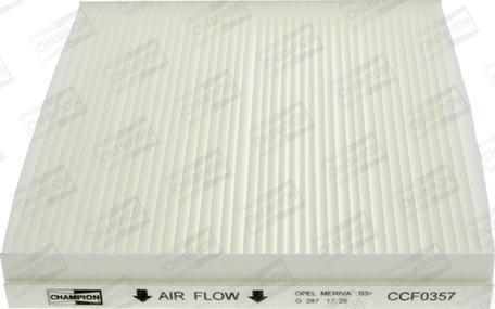 Champion CCF0357 - Фильтр воздуха в салоне autosila-amz.com