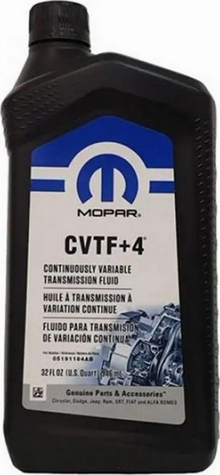 Chrysler 05191184AB - CHRYSLER MOPAR CVTF Жидкость трансмис. для вариаторов (пластик/США) (0.946L) autosila-amz.com