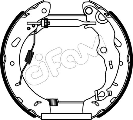 Cifam 151-536 - Комплект тормозных колодок, барабанные autosila-amz.com