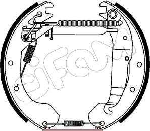 Cifam 151-175 - Комплект тормозных колодок, барабанные autosila-amz.com