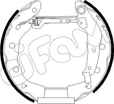 Cifam 151-258 - Комплект тормозных колодок, барабанные autosila-amz.com