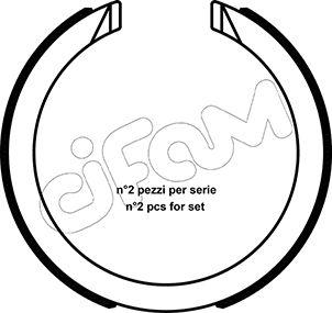 Cifam 153-491 - Комплект тормозов, ручник, парковка autosila-amz.com