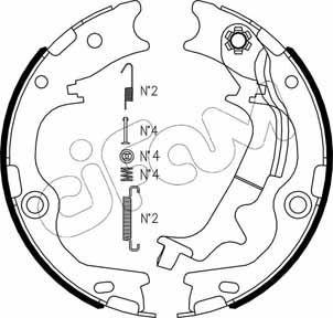 Cifam 153-502K - Комплект тормозов, ручник, парковка autosila-amz.com