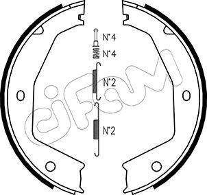 Cifam 153-197K - Комплект тормозов, ручник, парковка autosila-amz.com