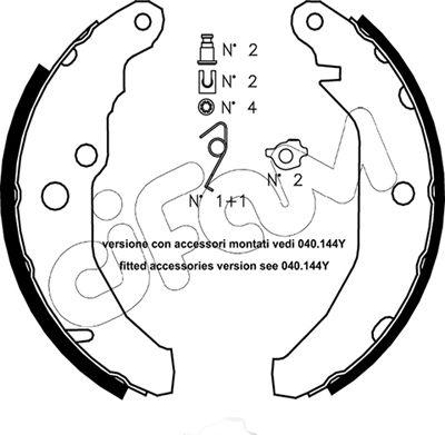 Cifam 153-111K - Комплект тормозных колодок, барабанные autosila-amz.com