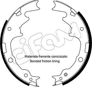 Cifam 153-357 - Комплект тормозных колодок, барабанные autosila-amz.com