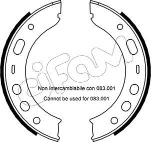 Cifam 153-337 - Комплект тормозов, ручник, парковка autosila-amz.com