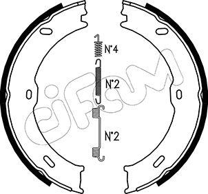 Cifam 153-246K - Комплект тормозов, ручник, парковка autosila-amz.com