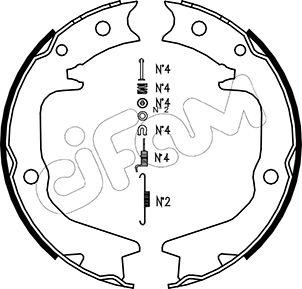 Cifam 153-265K - Комплект тормозов, ручник, парковка autosila-amz.com