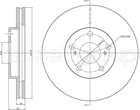 Cifam 800-979C - Тормозной диск autosila-amz.com