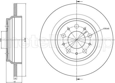 Cifam 800-973C - Тормозной диск autosila-amz.com