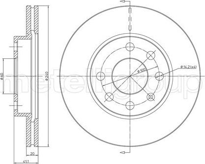 Cifam 800-569C - диск тормозной перед. Opel autosila-amz.com