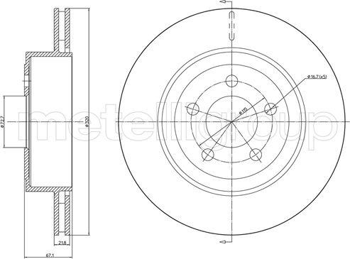 Cifam 800-1447C - Тормозной диск autosila-amz.com