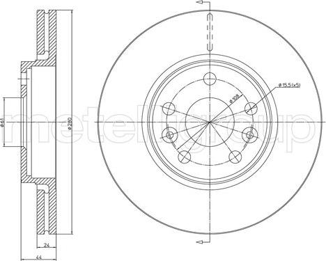 Cifam 800-1563C - Тормозной диск autosila-amz.com