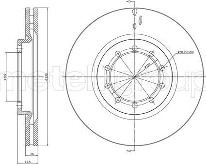 Cifam 800-1045 - Тормозной диск autosila-amz.com