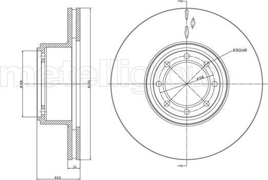 Cifam 800-1040C - Тормозной диск autosila-amz.com