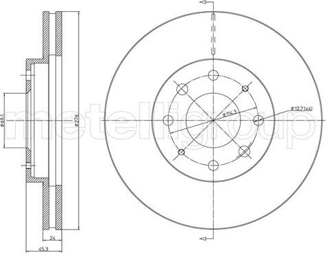 Cifam 800-1066C - Тормозной диск autosila-amz.com