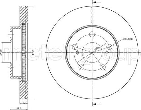 Cifam 800-1062C - Тормозной диск autosila-amz.com