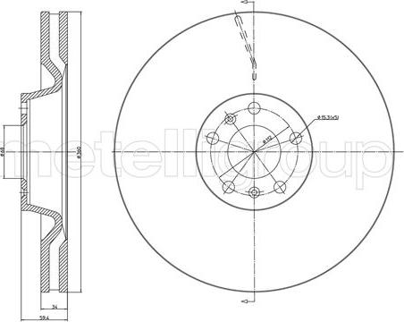 Cifam 800-1102C - Тормозной диск autosila-amz.com