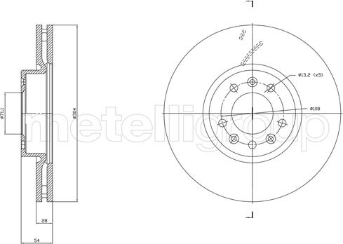 Cifam 800-1857C - Тормозной диск autosila-amz.com