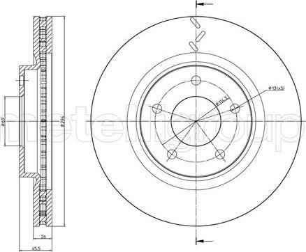 Cifam 800-1345C - Тормозной диск autosila-amz.com