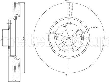 Cifam 800-1373C - Тормозной диск autosila-amz.com