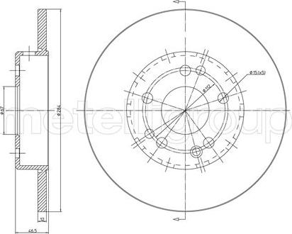 Cifam 800-124C - Тормозной диск autosila-amz.com