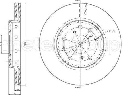 Cifam 800-1217C - Тормозной диск autosila-amz.com