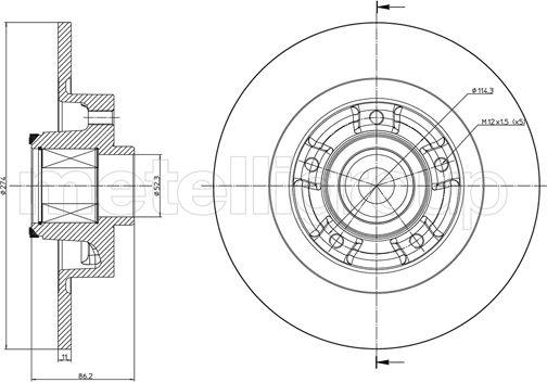 Cifam 800-1232 - Тормозной диск autosila-amz.com