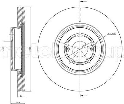 Cifam 800-854C - диск тормозной перед. Toyo autosila-amz.com