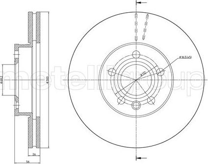 Cifam 800-736C - Тормозной диск autosila-amz.com