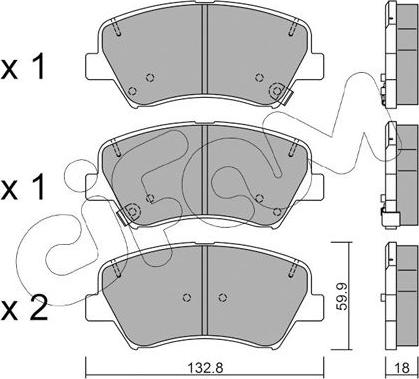 Cifam 822-944-0 - Тормозные колодки, дисковые, комплект autosila-amz.com