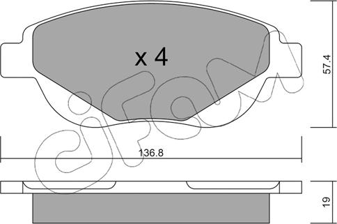 Cifam 822-948-0 - Тормозные колодки, дисковые, комплект autosila-amz.com